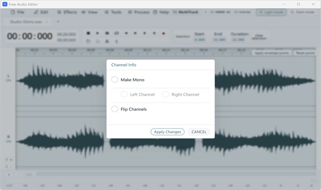 Stereo / Mono Channel Operations