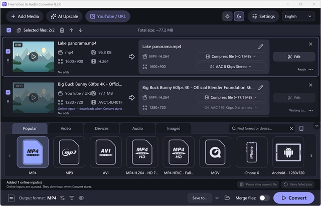 Local Video & Queued YouTube Source