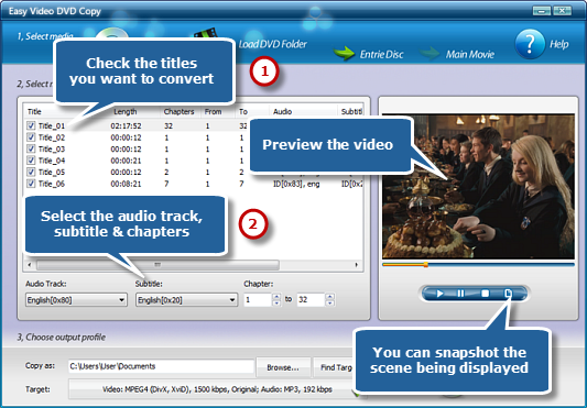 Easy Video DVD Copy - Copy Rip Your DVD to hard drive