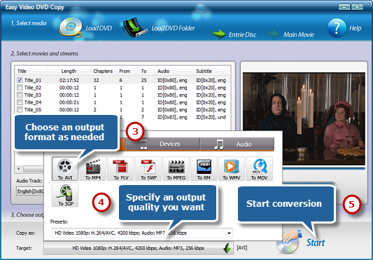 Specify Output Settings