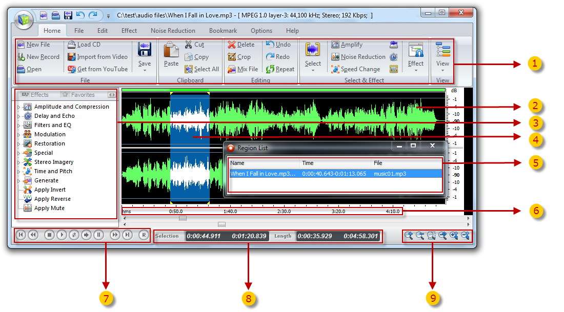 The Free Audio Editor Workspace