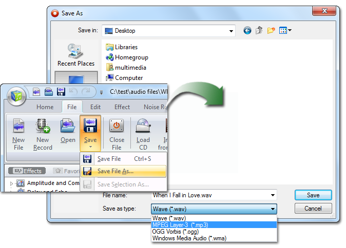 Wave Format Settings