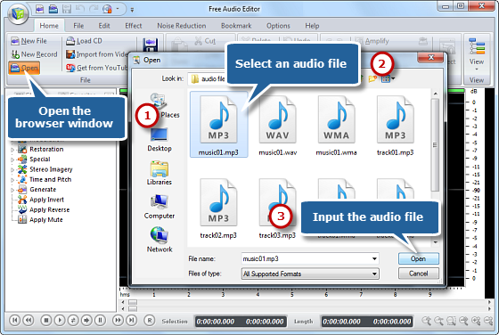 Input an Audio File