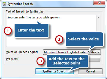 Input Text & Synthesize Text to Audio